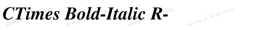 CTimes Bold-Italic R字体转换